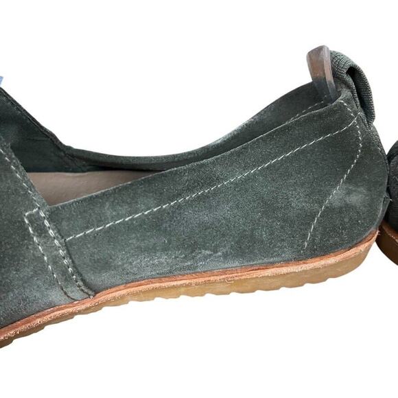 Sorel Ella Olive Green Suede Leather Flats Slip On Loafers Casual Shoes sz 8.5 - Picture 4 of 16